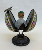 Flacon de parfum - Œuf décoratif - Porcelaine, Verre -, Antiek en Kunst