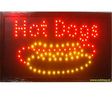 Hotdog hotdogs LED bord lamp verlichting lichtbak reclame #C, Huis en Inrichting, Verzenden, Nieuw