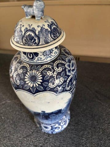 Petrus Regout - Vase - Faïence - vase à couvercle de Delft, Antiquités & Art