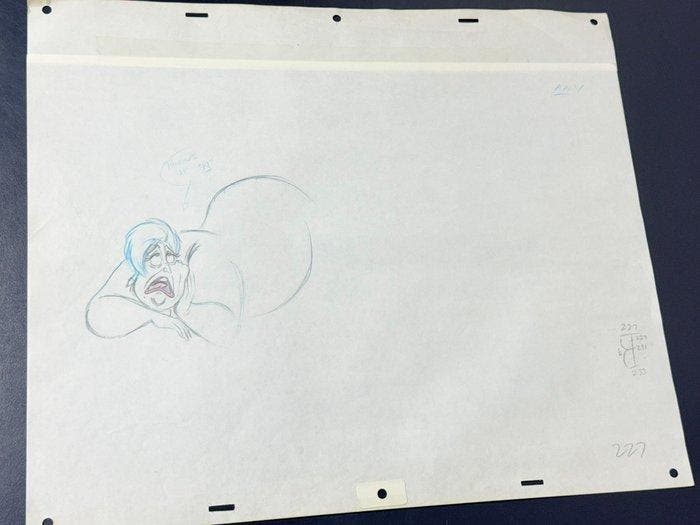 Walt Disney - Originele animatietekening van Ursula (1989) -, Verzamelen, Disney
