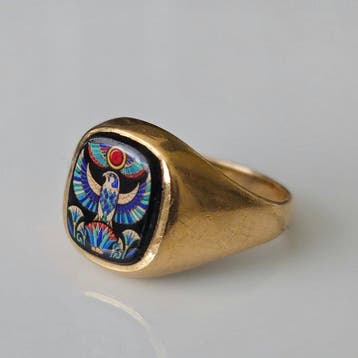 Sans prix de réserve - Chevalière - 9 carats Or jaune,, Bijoux, Sacs & Beauté