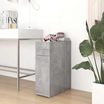 vidaXL Apothekerskast 20x45,5x60 cm bewerkt hout betongrijs, Verzenden, Nieuw