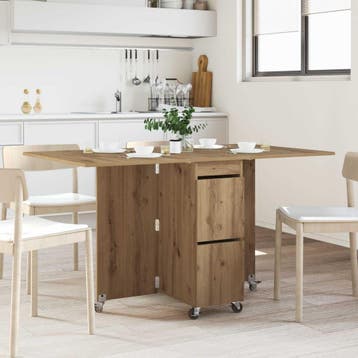 vidaXL Eettafel 140 x 80 x 77 cm Bewerkt hout Artisanaal, Verzenden