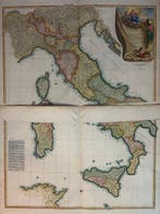 Italië - Algemene kaart van Italië//Sicilië, Sardinië,, Boeken, Atlassen en Landkaarten, Nieuw