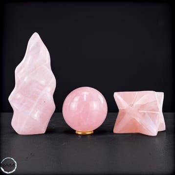 Zachte rozenkwarts-set – harmonische combinatie van ster,