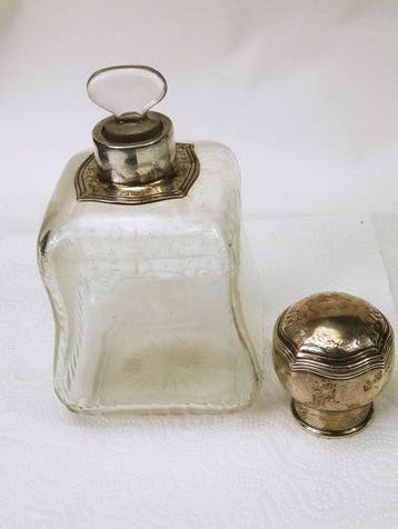 Flacon à cosmétiques - Cristal, Antiquités & Art