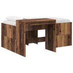 vidaXL Kinderhoogslaper met bureau Oud hout Bewerkt hout, Verzenden, Nieuw