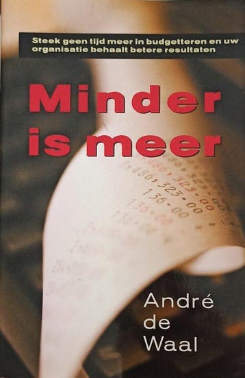 Minder is meer - André de Waal - 9789074885256 - Paperback, Verzenden