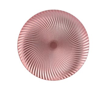 Onderbord parelmoer roze 33 cm rond kunststof