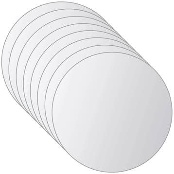 vidaXL 16 st Spiegeltegels rond glas, Verzenden