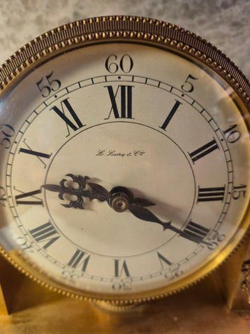 Réveil - L. Leroy & Cie - Vintage - Laiton doré - 1950-1960