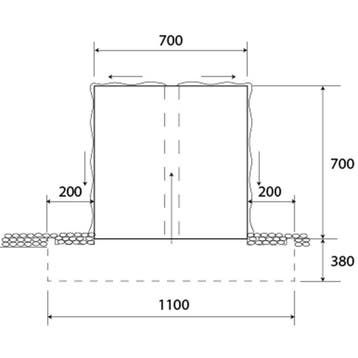 Aluminium waterblok 300x70x70cm, Tuin en Terras, Nieuw