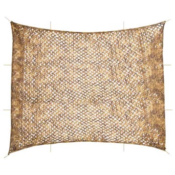 vidaXL Camouflagenet met opbergzak 729x602 cm zandkleurig, Verzenden