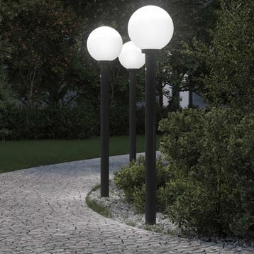 vidaXL Bolderverlichting met sensor 3 stuks 120 cm Zwart, Verzenden