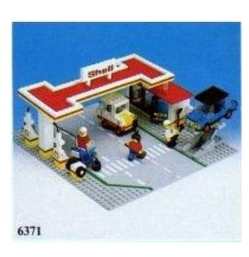 Lego Set - 6371 - City - Shell Service Station, Nieuw