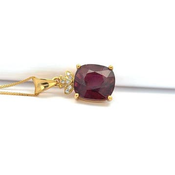 Ketting met hanger - 14 karaat Geel goud - 3.47ct. tw.