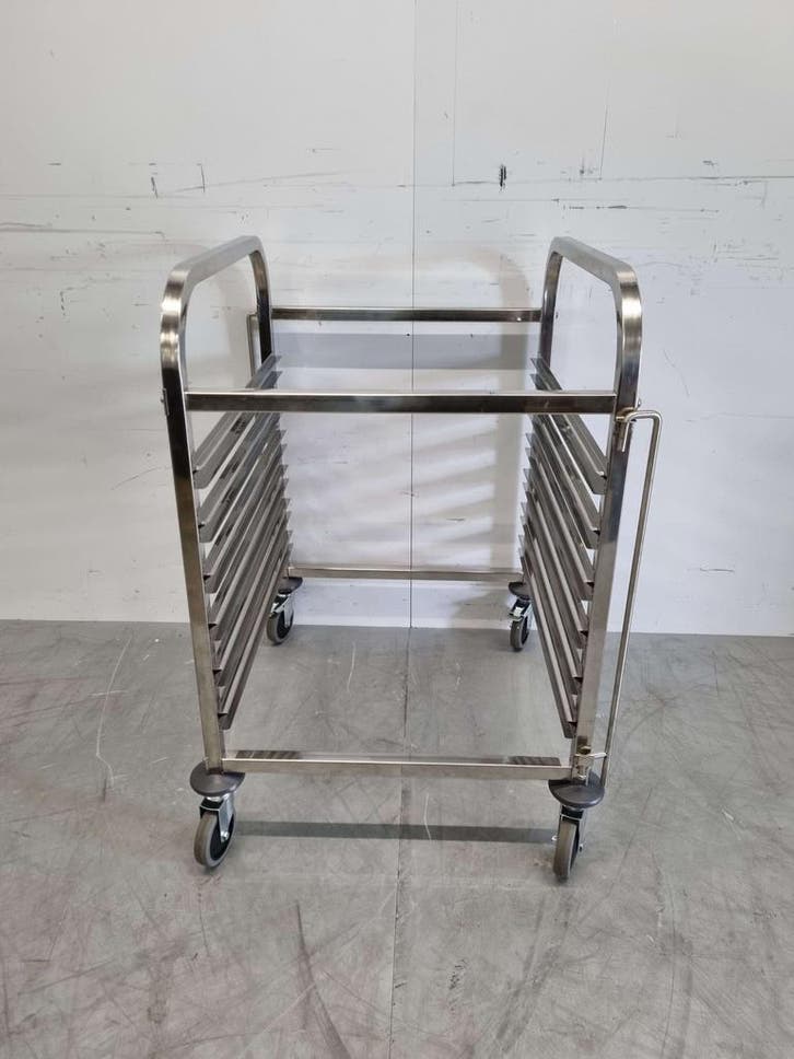 RVS Regaalwagen 6 x 2/1 GN gastronorm 95 cm Horeca, Zakelijke goederen, Horeca | Meubilair en Inrichting, Ophalen of Verzenden