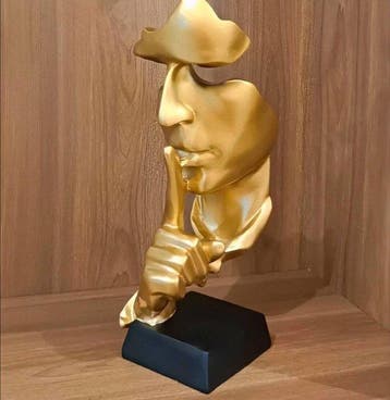 Figure - Golden Silence Sculpture - Résine