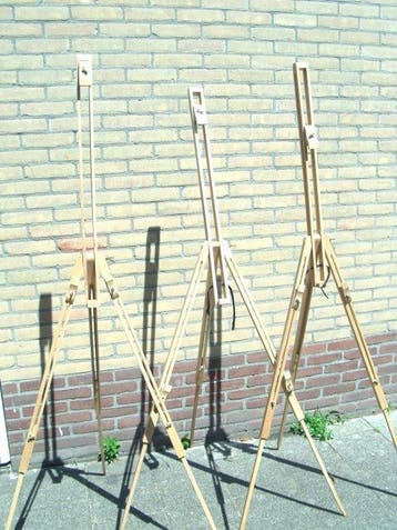Schildersezel (3) - Hout, Messing - Plein-air ezels