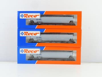 Roco H0 - 46195 - Modeltrein goederenwagon (3) - 3x 4-assige, Nieuw