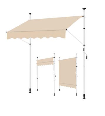 Yaheetech Klemzonnescherm 250 cm, kant-en-klaar balkonzon..., Tuin en Terras, Ophalen of Verzenden, Nieuw