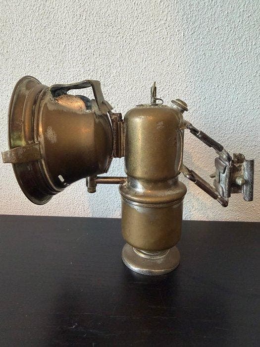 Scharlach D.R.G.M - Lanterne - Laiton - lampe à carbure pour, Antiquités & Art, Curiosités & Brocante