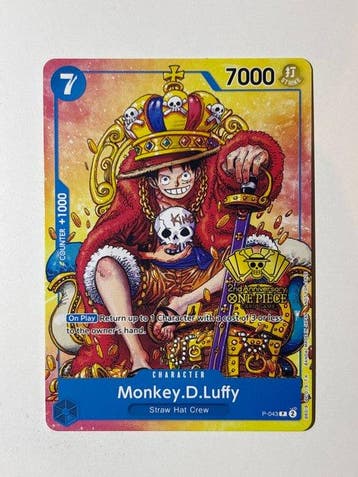 Bandai - 1 Card - One Piece - Monkey D. Luffy One Piece Card, Nieuw