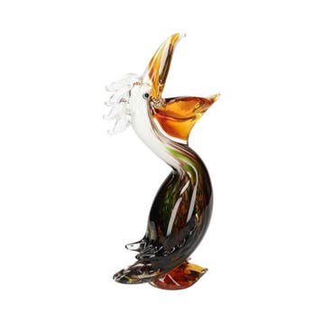 Figurine - glazen pelikaan - Verre