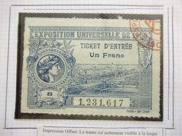 France 1900 - Rare collection de vignettes de lExposition