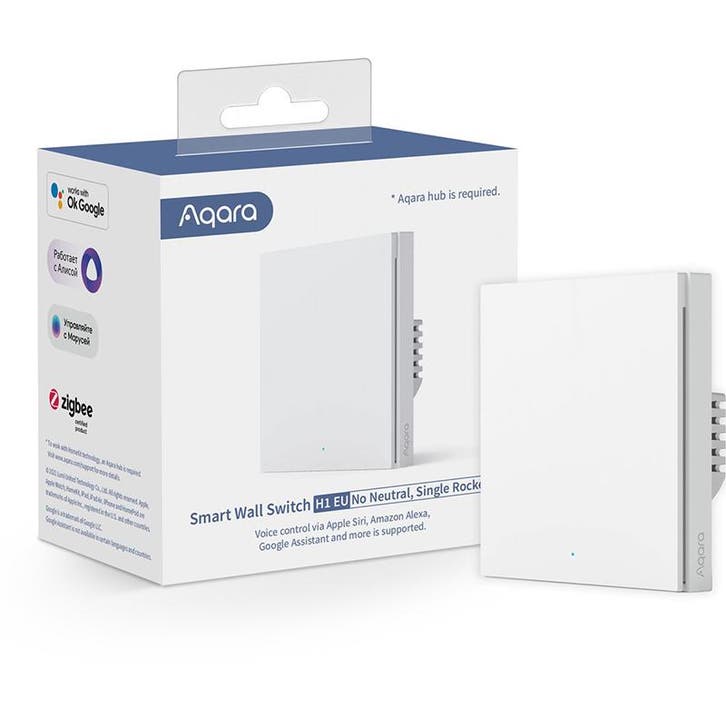 Aqara Smart Wall Switch H1 (no neutral, single rocker) -, Huis en Inrichting, Deurbellen, Verzenden
