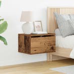 vidaXL Wandkastje voor Bed met lade 2 pcs Oudhout Bewerkt, Verzenden, Nieuw