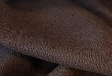 100% LIN !! Tissu précieux en pur lin brun moka, fabriqué en