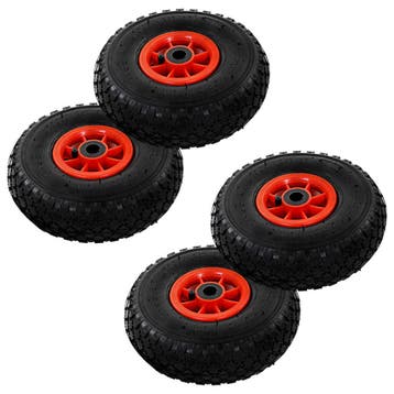 vidaXL Steekwagenwielen 4 st 3,00-4 (245x82) rubber, Verzenden