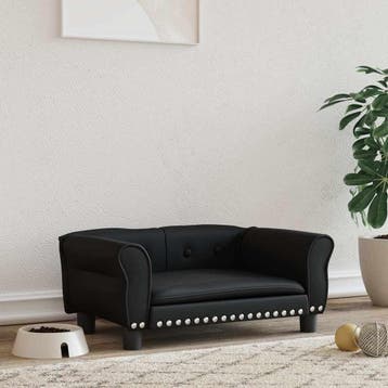 vidaXL Hondenmand 70x45x30 cm kunstleer zwart, Verzenden, Nieuw