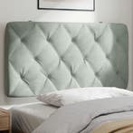 vidaXL Hoofdbordkussen 100 cm velvet lichtgrijs, Verzenden, Nieuw