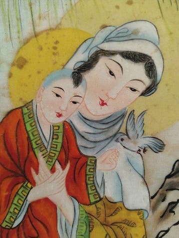 Mère et lenfant - Onbekende kunstenaar - China (Zonder