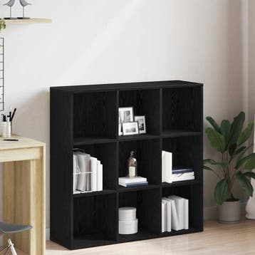 vidaXL Boekenkast Zwart Eiken 98x29x97,5 cm Engineered Wood, Huis en Inrichting, Kasten | Boekenkasten, Verzenden, Nieuw