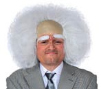 Grijze Pruik Half Kaal, Verzenden, Nieuw