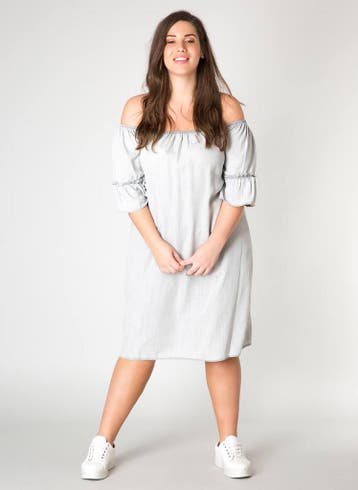 Jurk Yesta Jonita off shoulder0Maat 46/48 (XL) of groter, Kleding | Dames, Verzenden, Nieuw, Maat 46/48 (XL) of groter, Overige kleuren