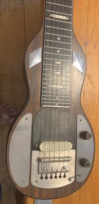 Unknown - 6 string Lap Steel (Fender Lace Sensor Gold