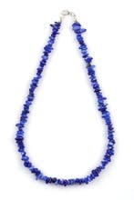 Prachtige lapis lazuli steen ketting met 925 sterlingzilver