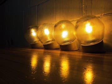 Wandlamp (4) - Vintage Space Age wandlampen - Keramiek, Glas