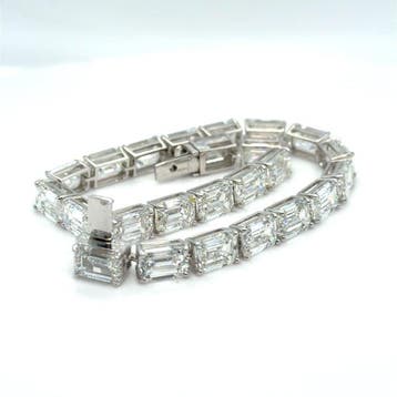 Armband - 14 karaat Witgoud - 28.38ct. tw. Diamant, Nieuw