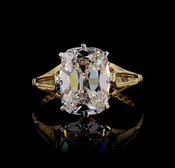 Bague - 14 carats Or jaune - 5.01ct. tw. Diamant (Cultivé en, Handtassen en Accessoires, Nieuw