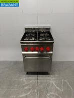 RVS Bertos 4-burner cooker with oven 3 x 1/1 GN GAS + 230V, Verzenden