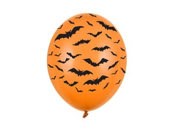 Halloween Ballonnen Vleermuizen 30cm 50st, Verzenden