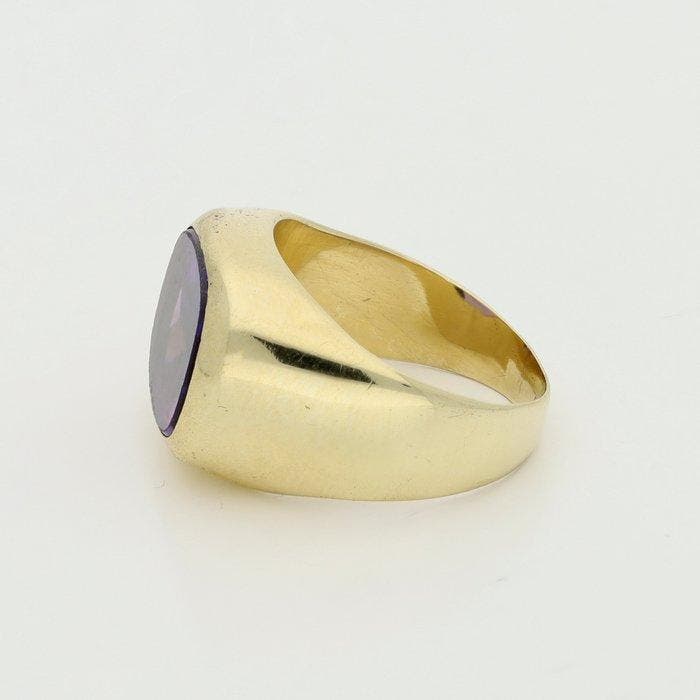 Ring - 14 karaat Geel goud - 6.59ct. tw. - Kleurwissel, Bijoux, Sacs & Beauté, Bagues