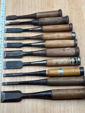 Japanse timmermans gereedschapset YC215 beitels –