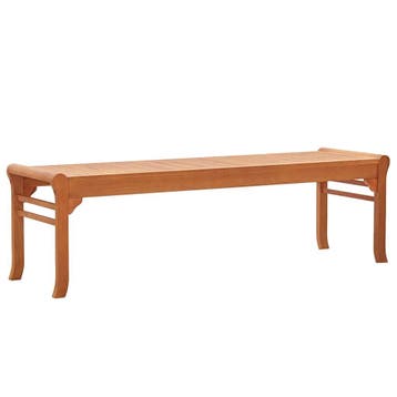vidaXL Tuinbank 3-zits 150 cm massief eucalyptushout, Tuin en Terras, Verzenden, Nieuw