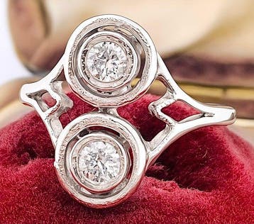 Bague Platine Diamant (Naturelle), Nieuw